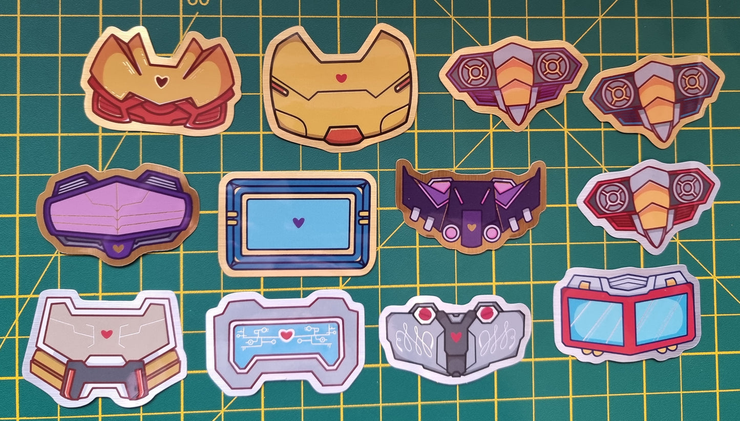 Silver and Gold Chest Stickers